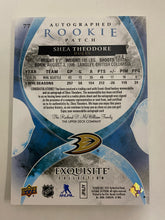 Load image into Gallery viewer, 2016-17 Upper Deck Exquisite Collection Shea Theodore Auto Rookie Jersey Patch /53
