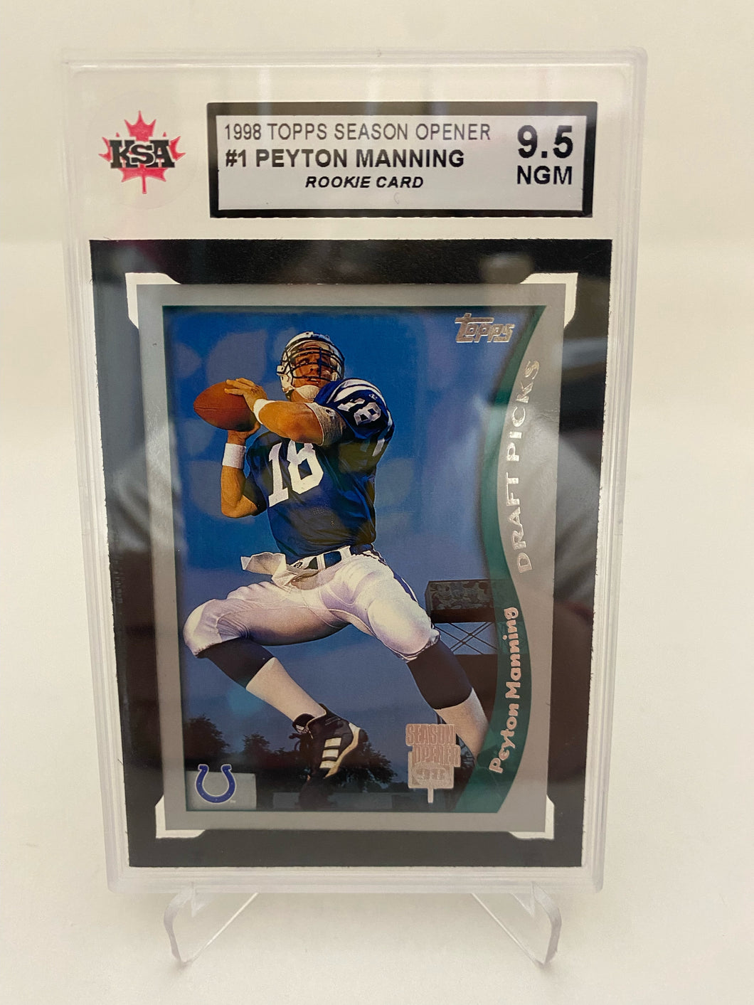 1998 Topps Season Opener #1 Peyton Manning Rookie KSA 9.5