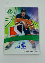 Load image into Gallery viewer, 2020-21 UD Sp Game Used Tyler Benson Jersey Auto Rookie /35
