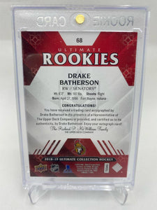 2018-19 Upper Deck Drake Batherson Rookie Auto #54/299