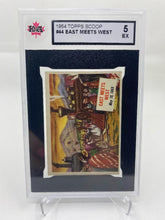Load image into Gallery viewer, 1954 Topps Scoop #44 East Meets West KSA 5
