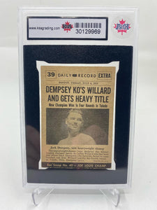 1954 Topps Scoop #39 Dempsey Defeats Willard KSA 5