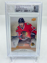 Load image into Gallery viewer, 2015-16 Exquisite Collection #R1 Artemi Panarin Gold Spectrum Rookies /72 Beckett 9
