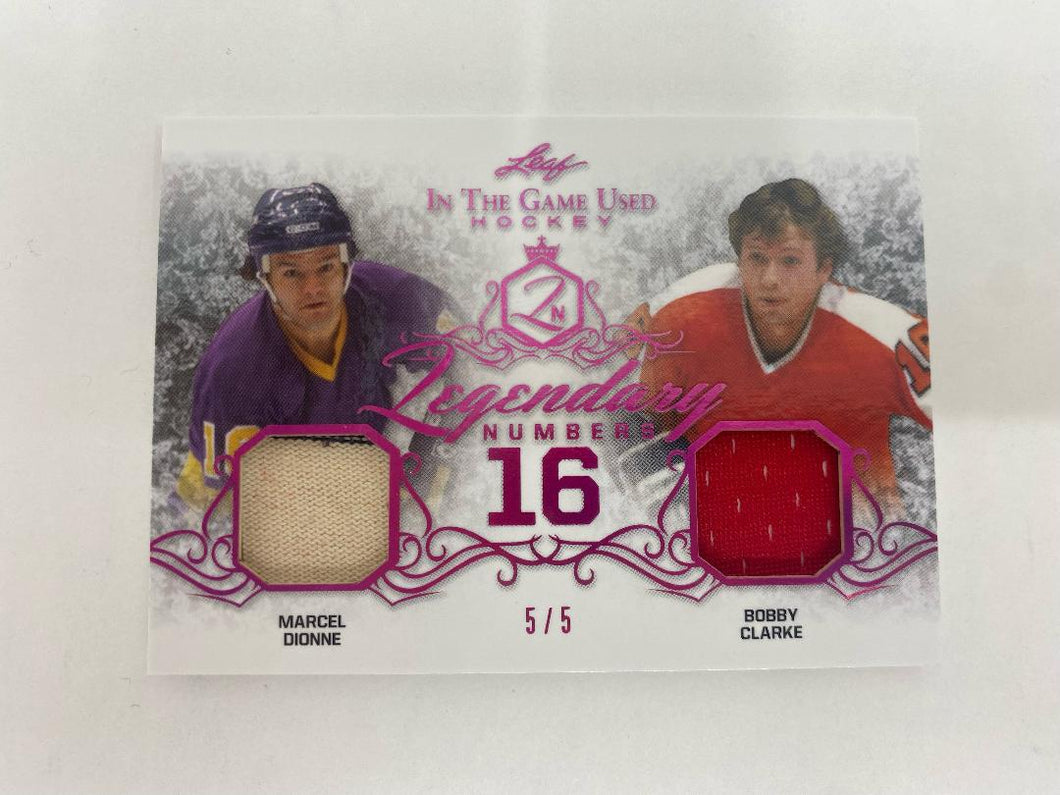 2019-20 Leaf #LN-04 Legendary Numbers 16 ITG Used Hockey Patch /5